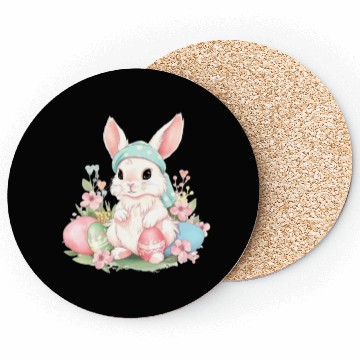 Discover Cute Sweet Easter Bunny Rabbit Easter Eggs Coasters