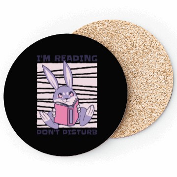 Discover Studying Rabbit Lover Reading Books Student Coasters