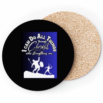 Discover I Can Do All Things Through Christ.Bible,Strength Coasters