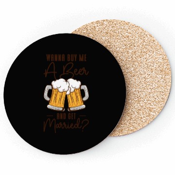 Discover Drinking Beer Lover Couple Relationship Beer Coasters