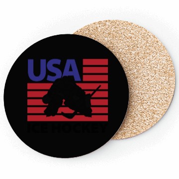 Discover Usa Ice Hockey Coasters