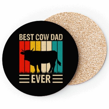 Discover Best dad cow ever Coasters