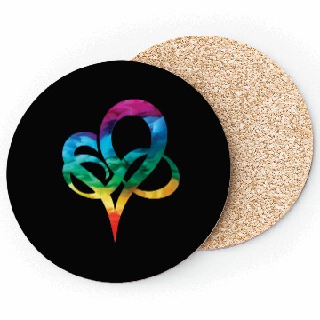 Discover LGBTQ Rainbow Heart Pride Heart Gift LGBTQ+ Coasters