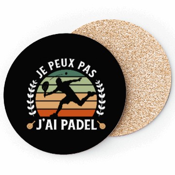 Discover paddle tennis player Coasters