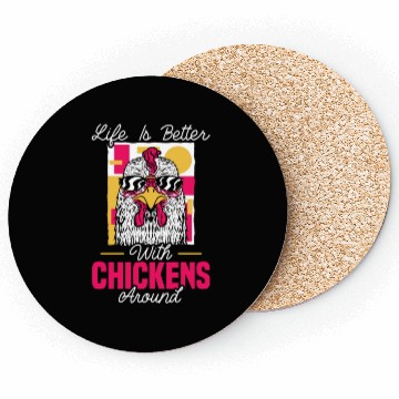 Discover Chicken Farmer Chicken Whisperer Farm Animal Coasters
