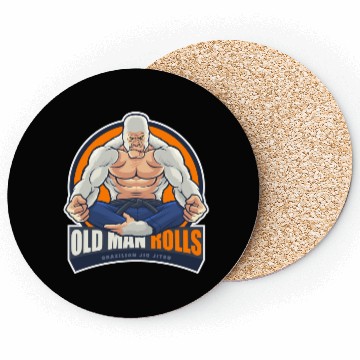 Discover Old Man Rolls Gorilla Jiu Jitsu Fighter Coasters