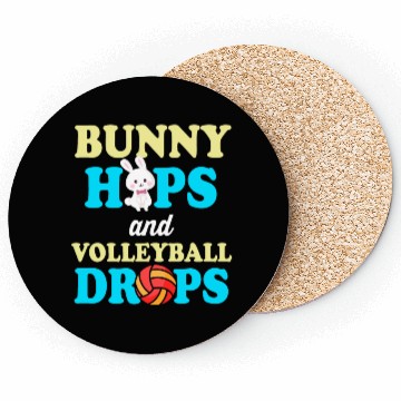 Discover Easter Volleyball Bunny Holiday Rabbit Sport Coasters