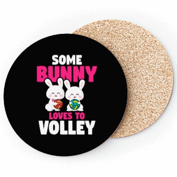 Discover Easter Volleyball Bunny Holiday Rabbit Sport Coasters