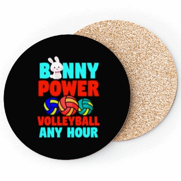 Discover Easter Volleyball Bunny Holiday Rabbit Sport Coasters