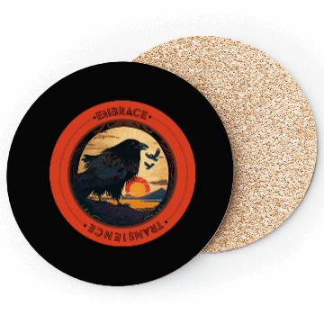 Discover Raven, Sunset : Embrace Transience Coasters