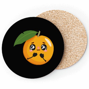 Discover Cute Orange - Funny Fruits Design Coasters