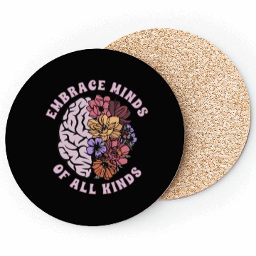 Discover Embrace Minds Of All Kinds Neurodiversity Coasters