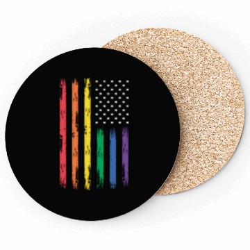 Discover LGBTQ Patriotic Rainbow US Flag Coasters