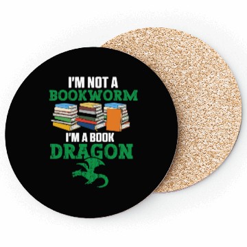Discover Librarian Bookworm Book Nerd Reading Library Coasters