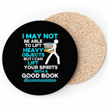 Discover Librarian Bookworm Book Nerd Reading Library Coasters