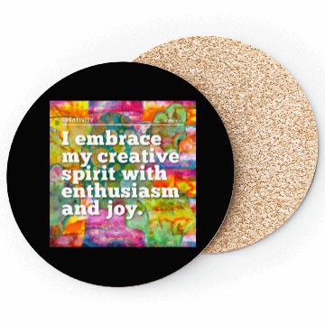 Discover i embrace my creative spirit Coasters