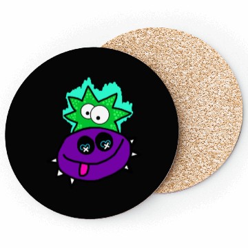 Discover Purple Vibe Star Cartoon Design Coasters