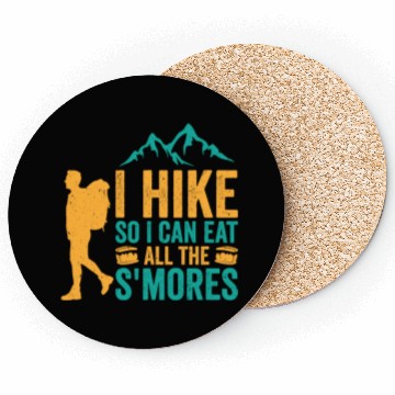 Discover Hiking Camping Mountain Hiker Coasters