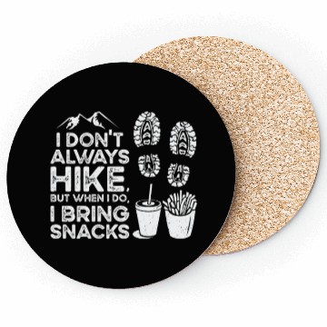 Discover Hiking Camping Mountain Hiker Coasters