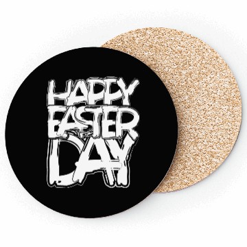 Discover Happy Easter Day White Coasters