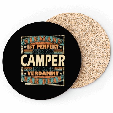 Discover Camping Held Camper Zelten Grillen Natur Coasters
