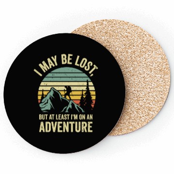 Discover Hiking Camping Mountain Hiker Coasters