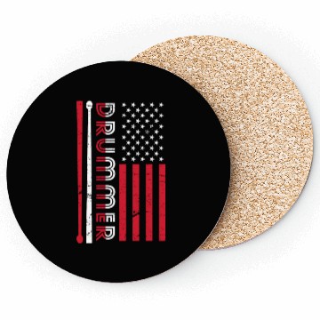 Discover Us Flag Drummer Coasters