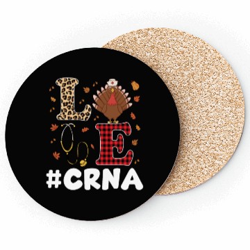 Discover Cute CRNA Nurse Anesthesist Thanksgiving Coasters