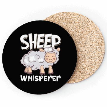 Discover Funny Sheep Barn Farmer Farming Sheep Lover Coasters