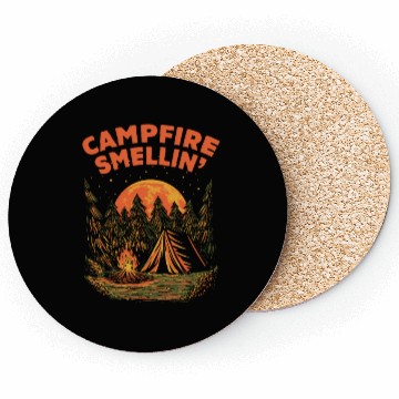 Discover Campfire Smellin Camping Summer Camper Tropical Fa Coasters