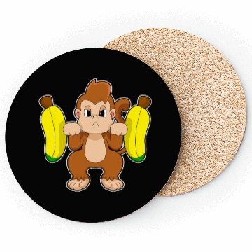 Discover Monkey Banana Dumbbell Coasters