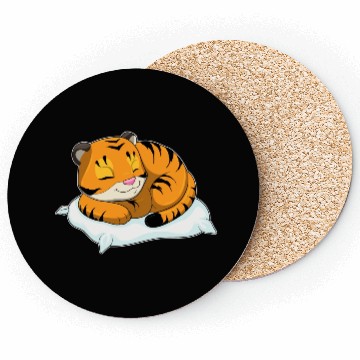 Discover Tiger At Sleeping With Pillow Coasters