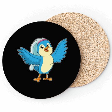 Discover Bird As Bride With Veil Coasters