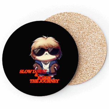 Discover Cool Sloth "Slow down and enjoy the journey" Coasters