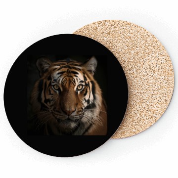 Discover Roaring Majesty: A Stunning Tiger Portrait Coasters