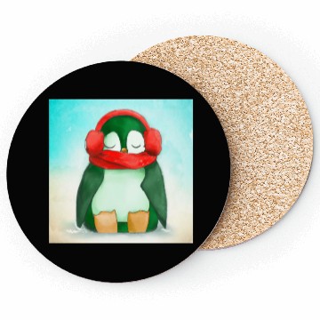 Discover Sleepy Penguin Taking a Nap Coasters
