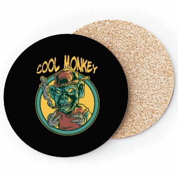 Discover Cool Monkey Illustration Coasters