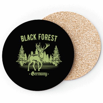 Discover Black Forest Germany Deer With Trees Swabia Coasters