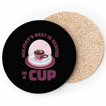 Discover Christmas Snow Globe Coffee Caffeine Lover Coasters