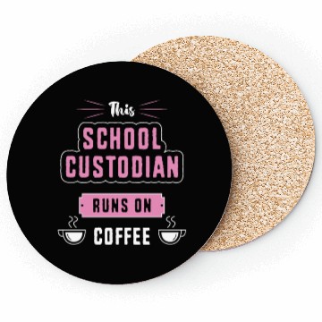 Discover Coffee and Cleaning Janitor School Custodian Coasters