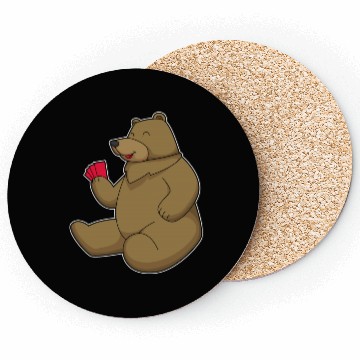 Discover Bear Poker Poker Cards Coasters