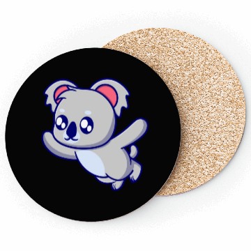 Discover Cute koala cartoon illustration Coasters
