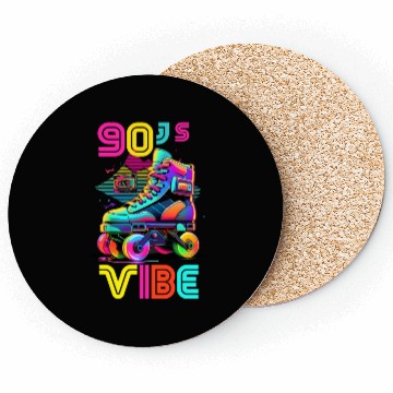 Discover 90s Vibe - I Love The 90s - Retro 90s Neon Coasters