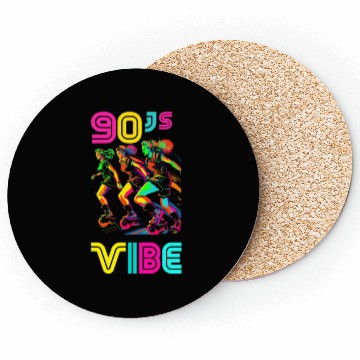 Discover 90s Vibe - I Love The 90s - Retro 90s Neon Coasters