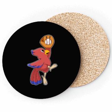 Discover Bird At Baseball With Baseball Glove Coasters