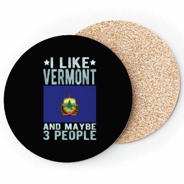 Discover Vermont Flag US State Coasters