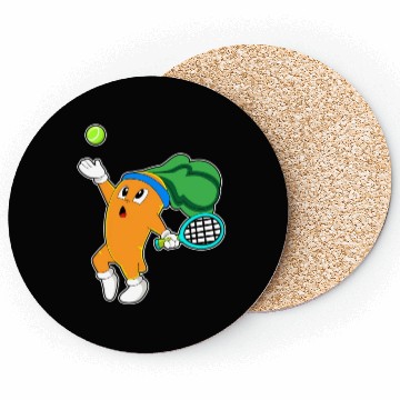 Discover Carrot At Tennis With Tennis Racket Coasters