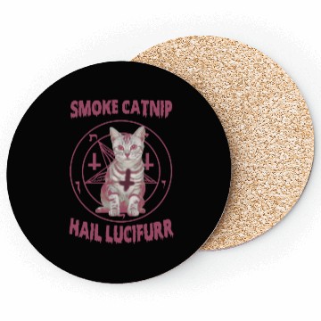 Discover Smoke Catnip Hail Lucifurr Coasters