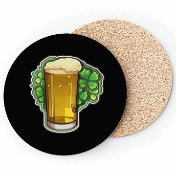 Discover Irish Beer with Shamrock Leaf Coasters