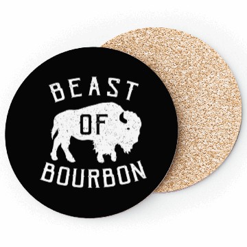 Discover Beast of Bourbon Drinking Whiskey design Bison Buf Coasters